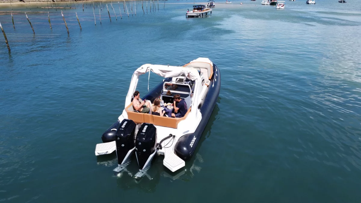 Zodiac Medline 9, gestion location arcachon, location de bateaux Arcachon